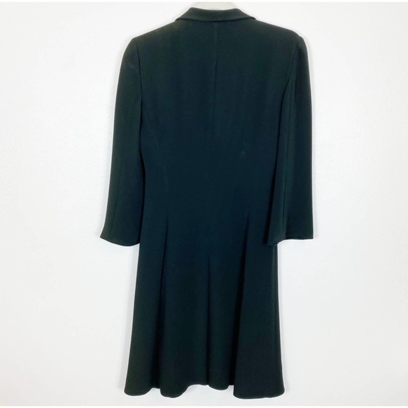 Armani Collezioni Faux Wrap Long Sleeve Dress Black Size 4 - Picture 6 of 13